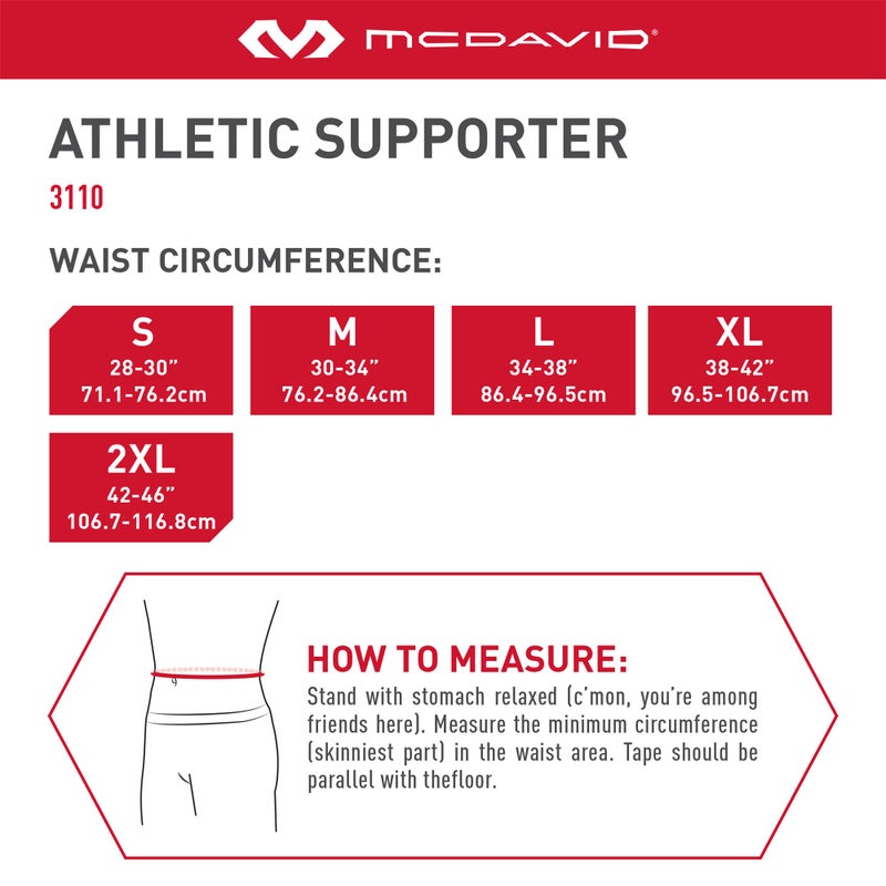 McDavid Men's Athletic Supporter Jockstrap, Lightweight & Protective Design with Wide Waistband for Comfort & Support, Cup Not Included, White, Adult S, 2-Pack - Image 2